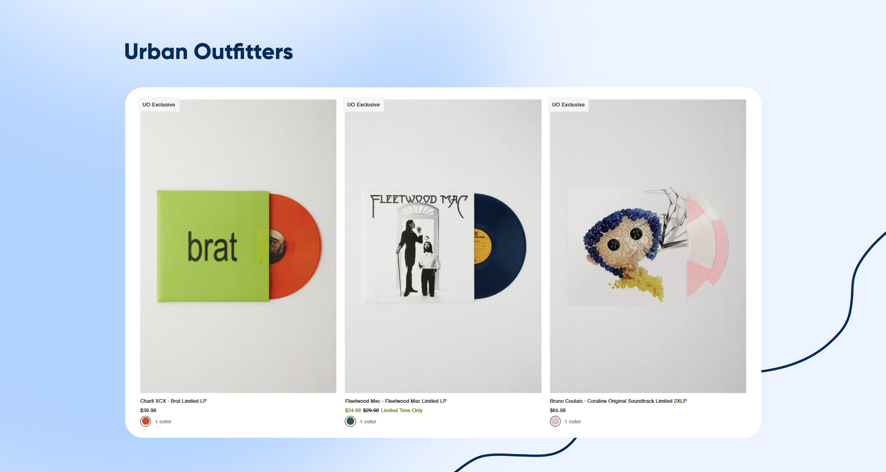 Винил на Urban Outfitters